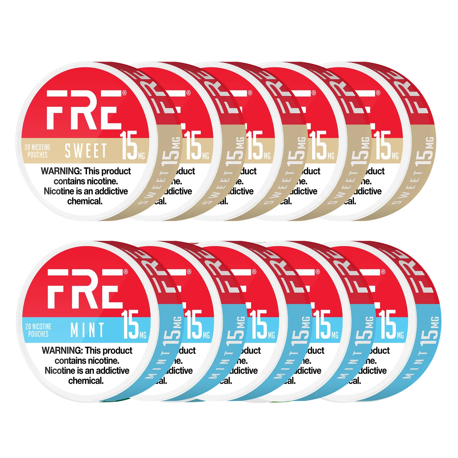 Fre Sweet & Mint Bundle sachets de nicotine 10 boîtes