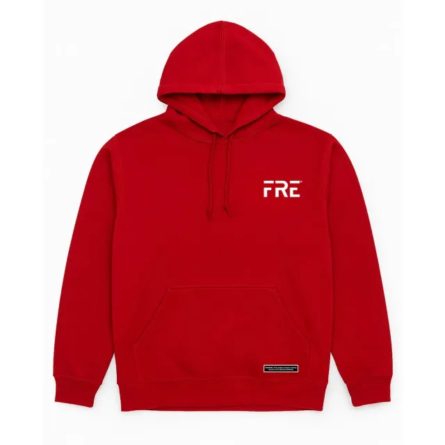 Fre Motto sweat à capuche rouge