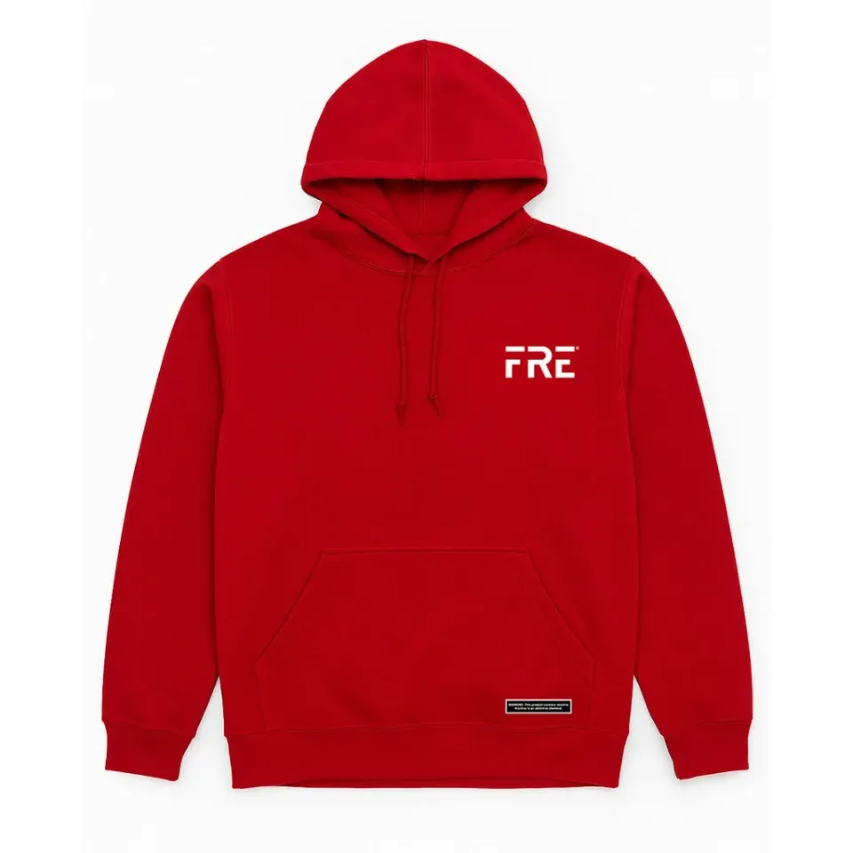 Fre Motto sweat à capuche rouge