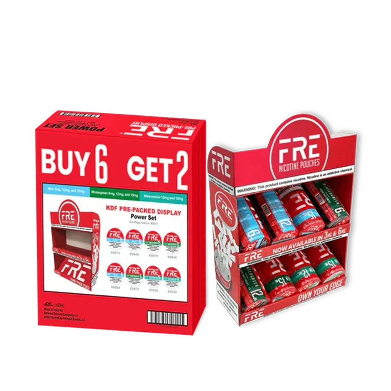 Fre Forty sachets nicotine 40 boîtes 3 saveurs assorties