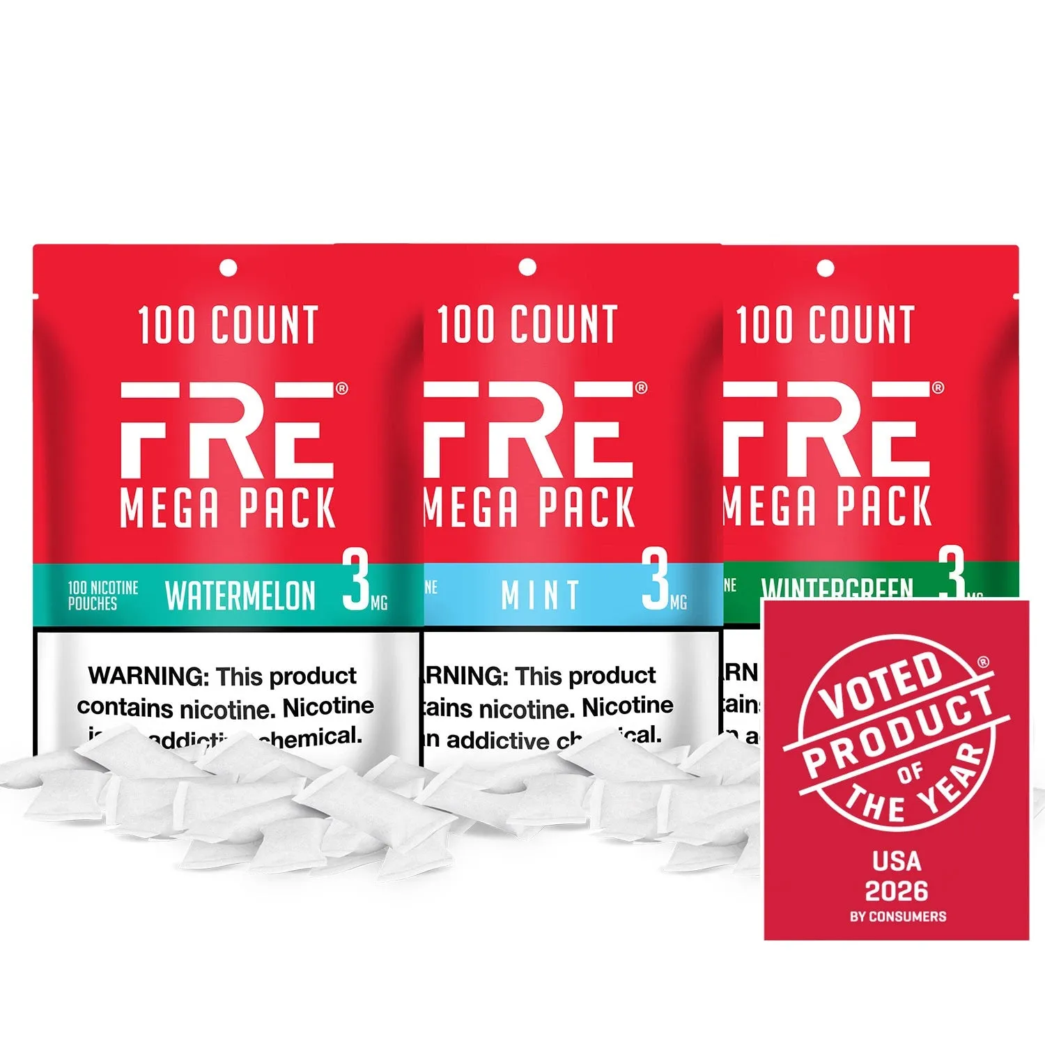 Fre Watermelon Mega Pack sachets nicotine