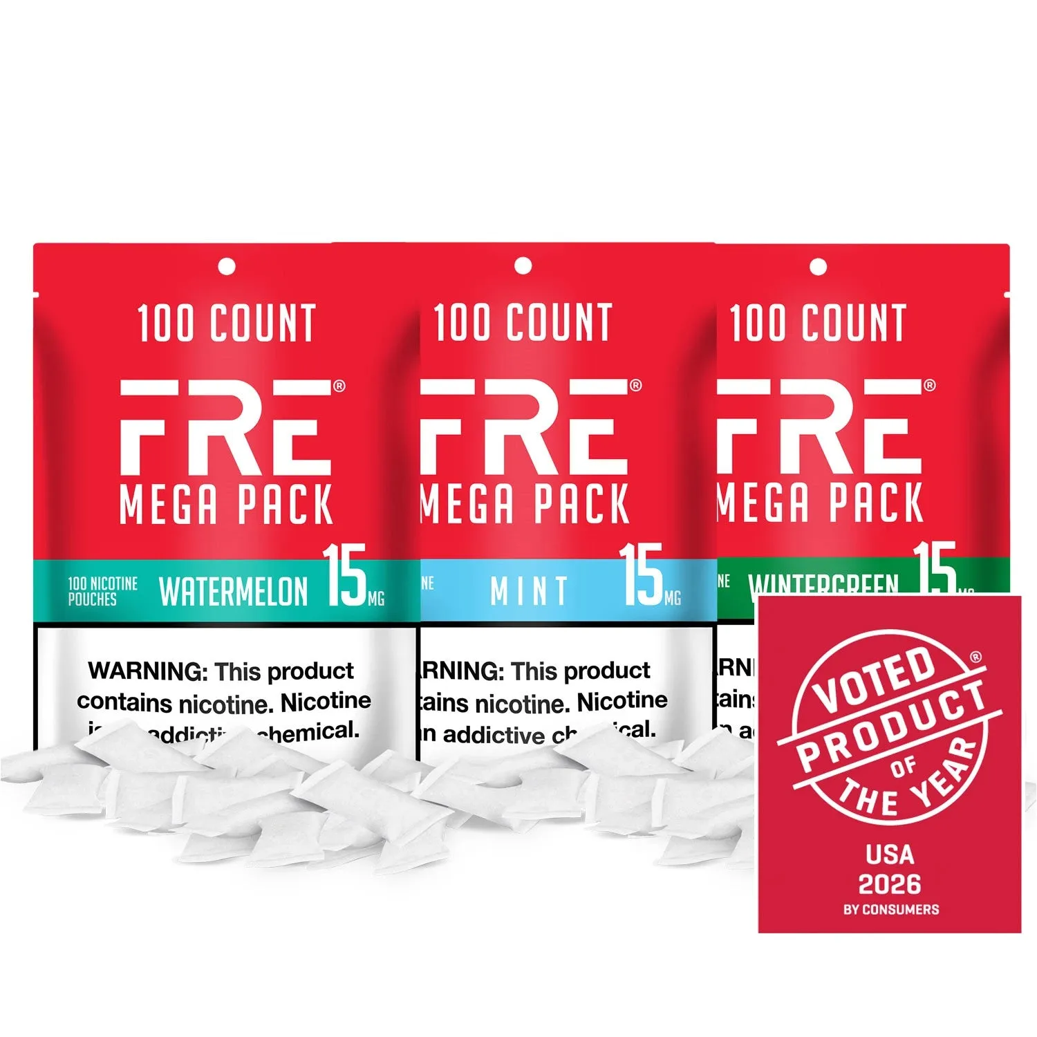 Fre Watermelon Mega Pack sachets nicotine